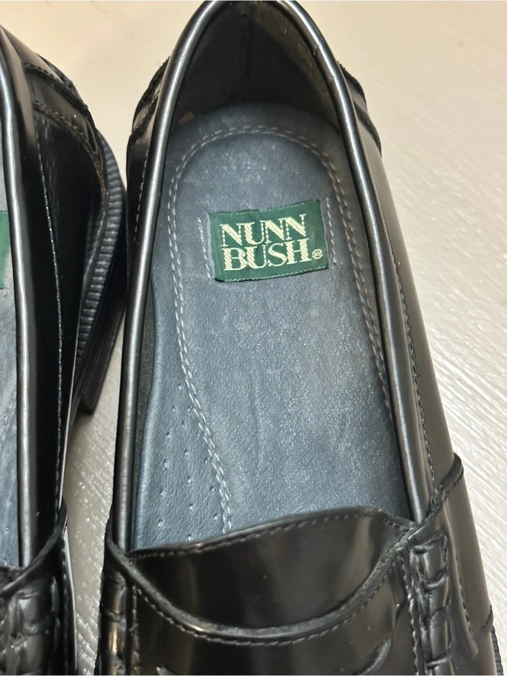 Nunn Bush Lincoln Leather Penny Loafers Black Shoes Mens Size 8M 85538